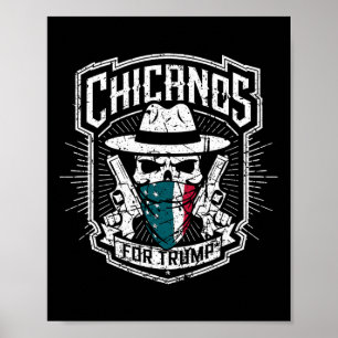 Chicanos für Trump Poster