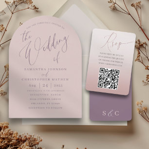 Chice Rose Gold Arch die Hochzeit von Einladung
