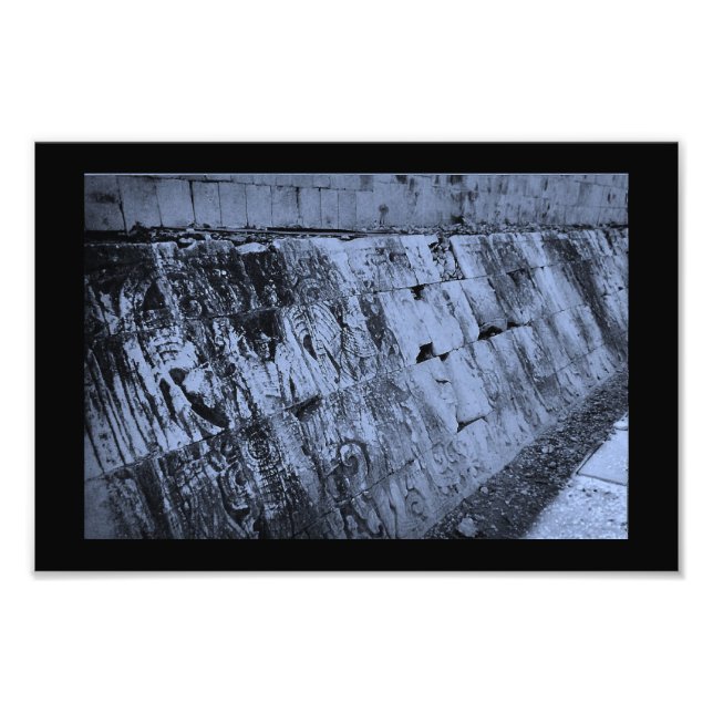 Chichen Itza Ball Court Wall Fotodruck (Vorne)