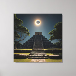 Chichen Itza Eclipse Leinwanddruck