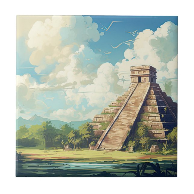 Chichen Itza Fliese (Vorderseite)