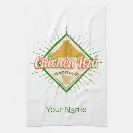 Chichen Itza Mexico Retro Mayan Vintag Yucatan Geschirrtuch