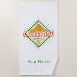 Chichen Itza Mexico Retro Mayan Vintag Yucatan Strandtuch
