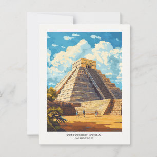 Chichen Itza Mexico Travel Postcard Postkarte