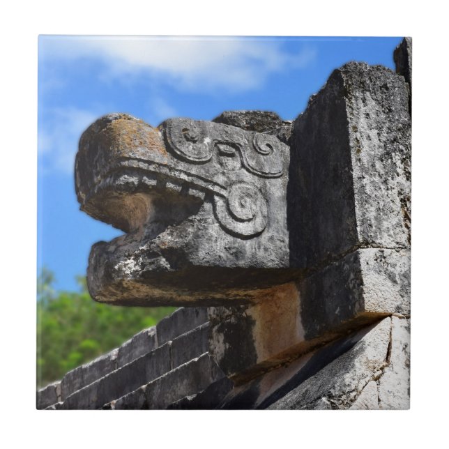Chichen Itza Mexiko Kukulkan Waxaklahun Ubah Kan Fliese (Vorderseite)