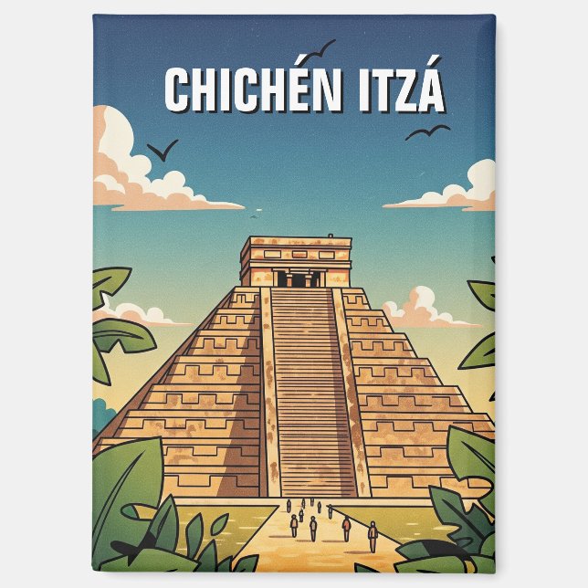 Chichen Itza Mexiko Reise Magnet (Vorderseite)