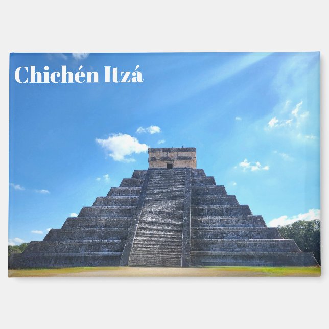 Chichén Itzá Mexiko Souvenir Magnet (Vorderseite)