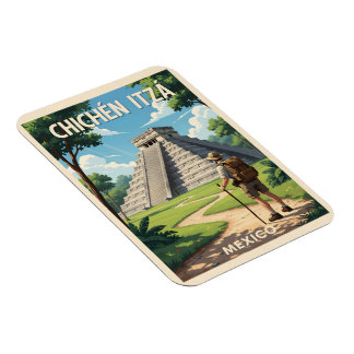 Chichén Itzá Mexiko – Tempel von Kukulcán Magnet