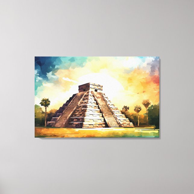 Chichen Itza, Stretched Canvas Print Leinwanddruck (Vorderseite)