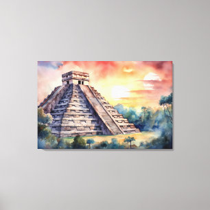 Chichen Itza, Stretched Canvas Print Leinwanddruck