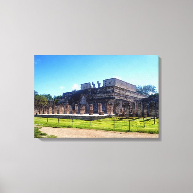 Chichen Itza. Tempelkrieger Leinwanddruck (Vorderseite)