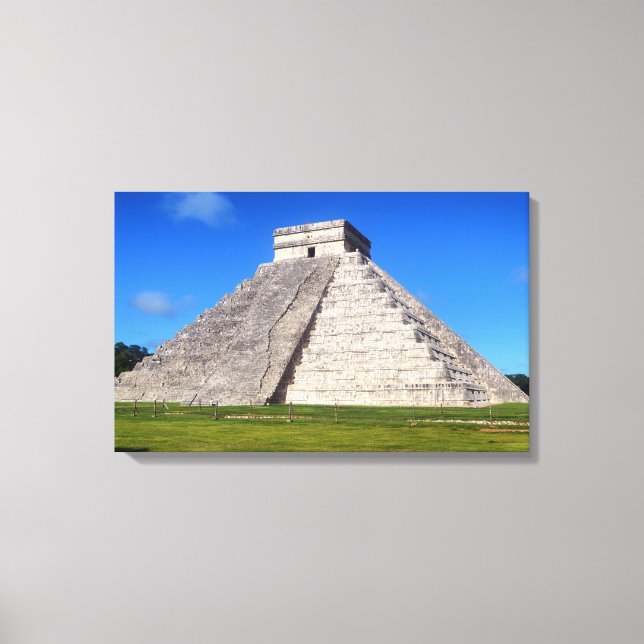 Chichen Itza, Tempelkrieger Leinwanddruck (Vorderseite)