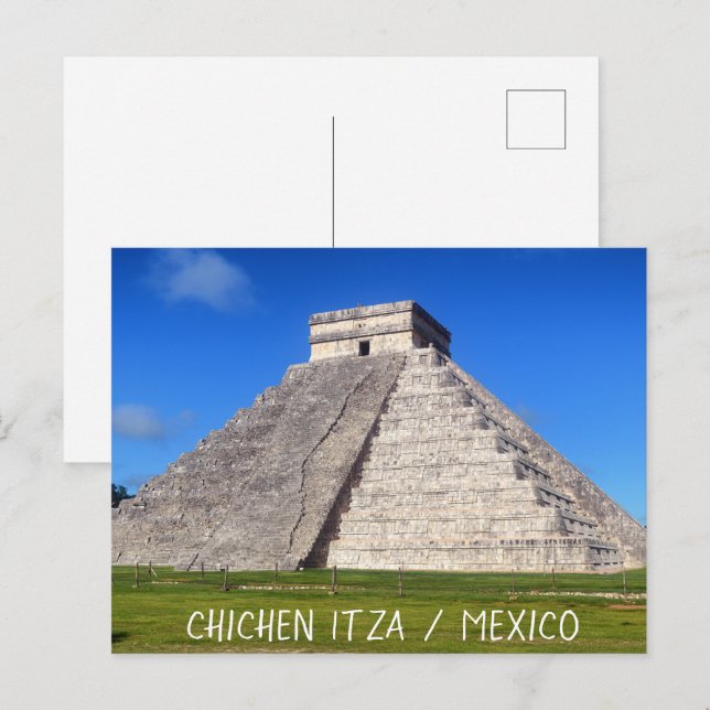 Chichen Itza, Tempelkrieger Postkarte (Vorne/Hinten)