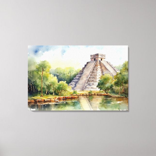 Chichen Itza, toile étirée (Recto)