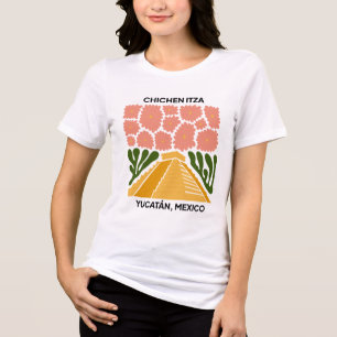 Chichen Itza Yucatan Mexiko Blumenart Tri-Blend Shirt