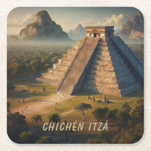 Chichén Itzá Yucatán Mexiko Landschaft Reise Rechteckiger Pappuntersetzer