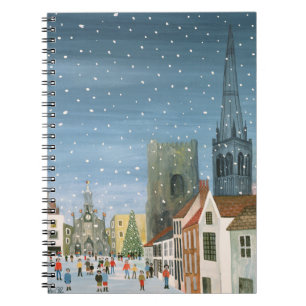 Chichester-Kathedrale eine Schnee-Szene Notizblock
