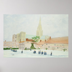 Chichester-Kathedrale und Besuchschor Poster