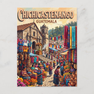 Chichicastenango-Markt Guatemala Postkarte