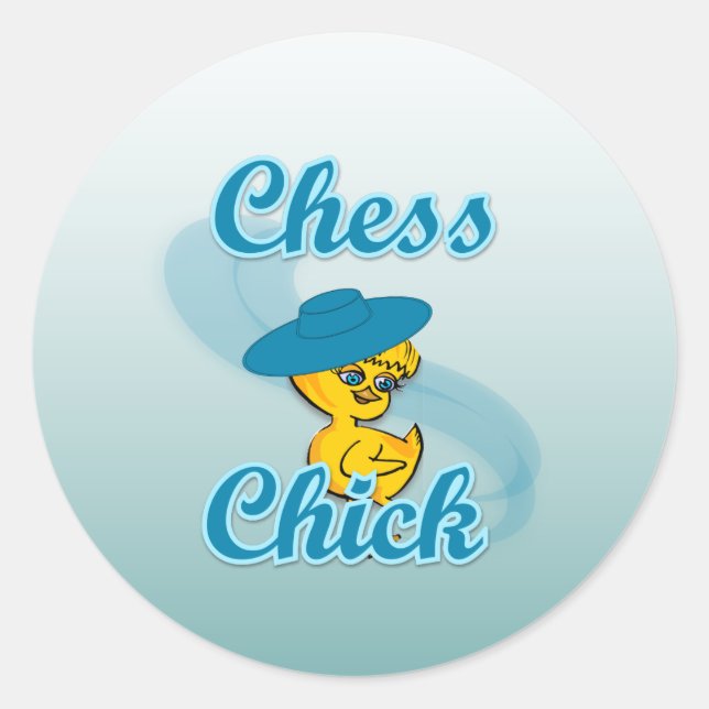 Chick #3 runder aufkleber (Vorderseite)