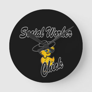 Chick #4 runde wanduhr