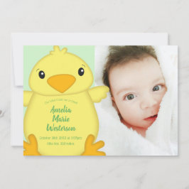Chick Baby Dusche Green Einladung