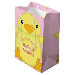 Chick Baby Dusche Pink Mittlere Geschenktüte