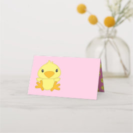 Chick Baby Dusche Pink Platzkarte