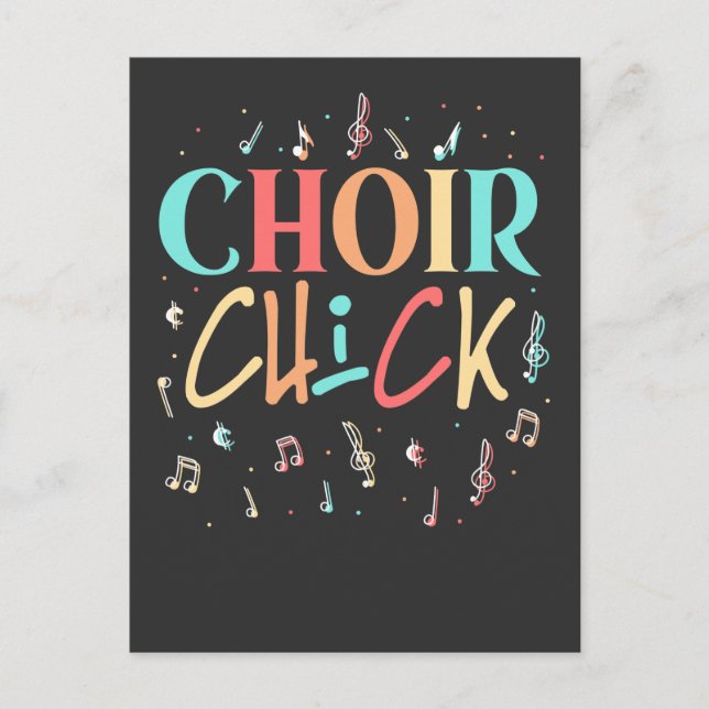 Chick Girl Singing Karaoke Lover Musician Postkarte (Vorderseite)
