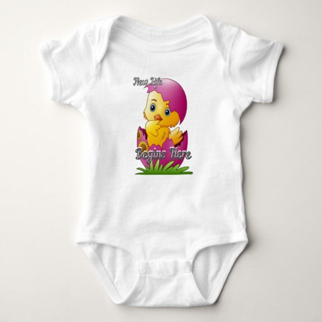 Chick Hatch Baby Bodysuit Baby Strampler (Vorderseite)