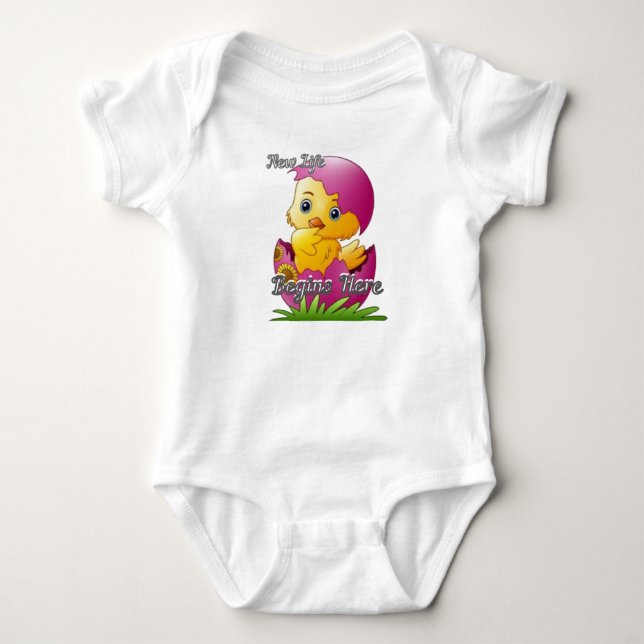 Chick Hatch Baby Bodysuit Strampler (Vorderseite)