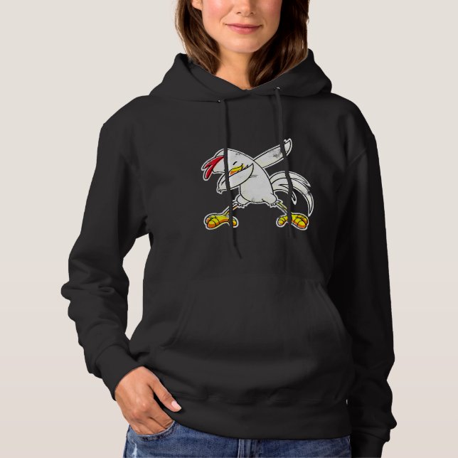 Chick Hen Dabbing Chicken Hoodie (Vorderseite)