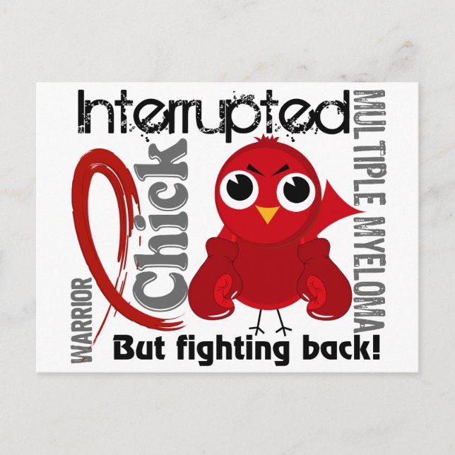 Chick Interrupted 3 Multiples Myelom Postkarte (Vorderseite)