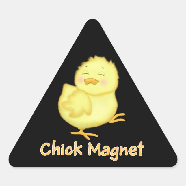 Chick Magnet Dreieckiger Aufkleber (Vorderseite)