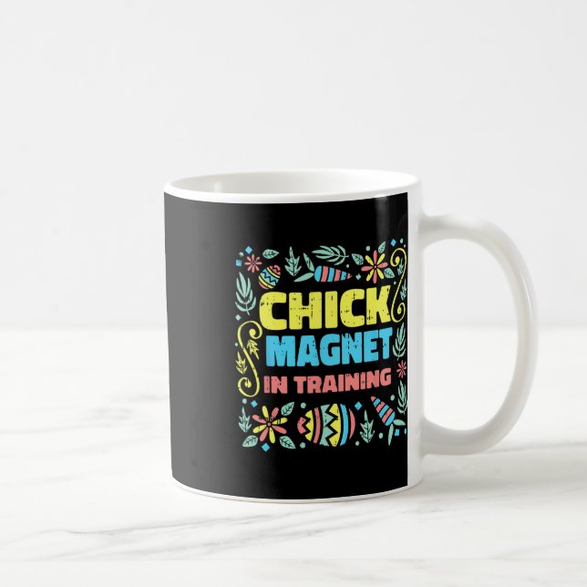 Chick Magnet im Training Osterfest Gewitterte Eize Kaffeetasse (Rechts)