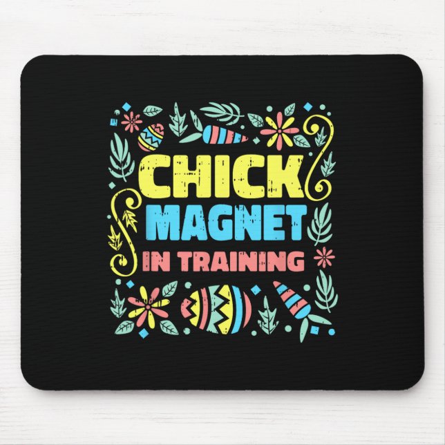 Chick Magnet im Training Osterfest Gewitterte Eize Mousepad (Vorne)