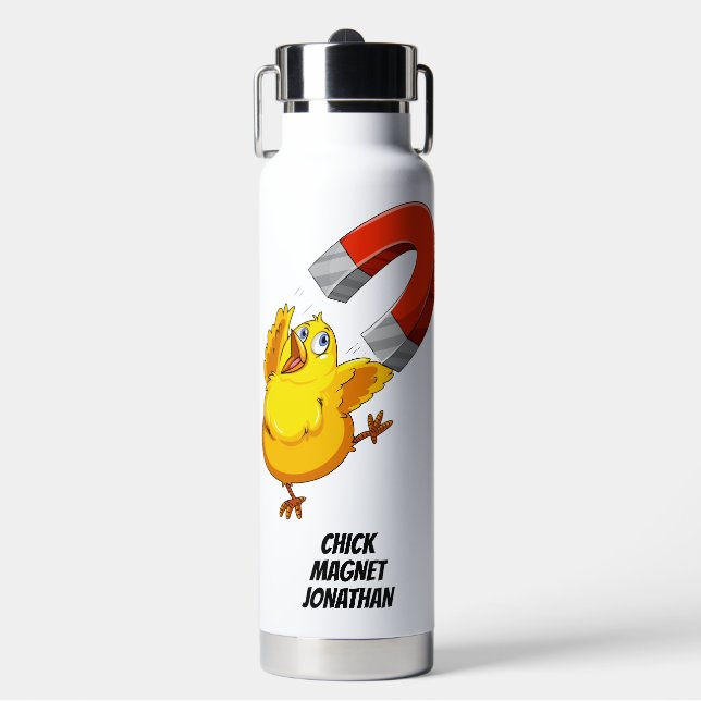 Chick Magnet individuelle Name Trinkflasche (Vorderseite)