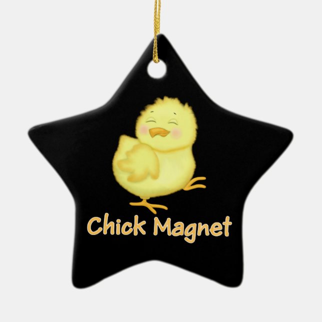 Chick Magnet Keramikornament (Vorne)