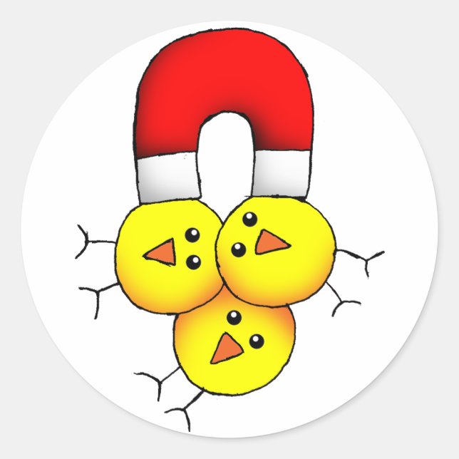 Chick Magnet Runder Aufkleber (Vorderseite)