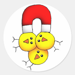 Chick Magnet Runder Aufkleber