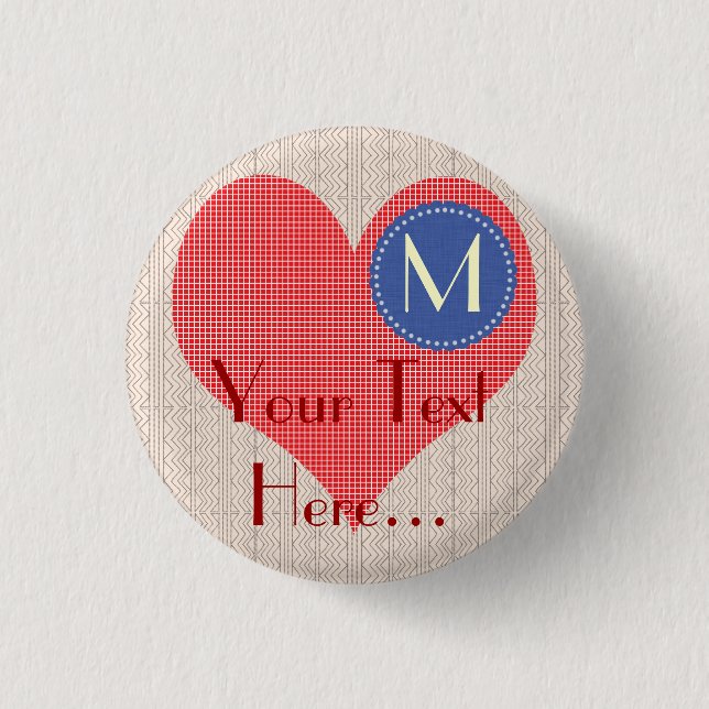 Chick Niedlich Big Heart Party Button (Vorderseite)
