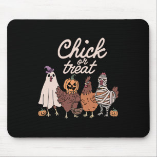 Chick Or Treat Gruselige Jahreszeit Halloween Hühn Mousepad