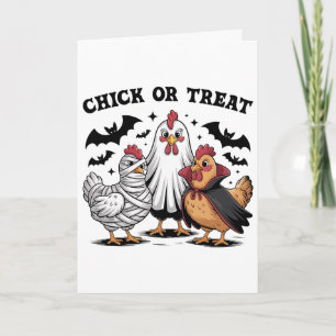 Chick Or Treat Halloween Hexe Grusel Saison Chick Karte