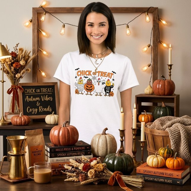 Chick Or Treat Halloween T-Shirt (Von Creator hochgeladen)