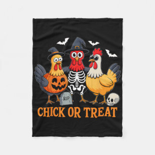 Chick Or Treat Lustiges Hühner-Halloween-Kostüm Ch Fleecedecke