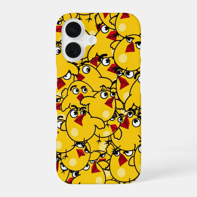 Chick Pattern Phone Case iPhone 16 Hülle (Rückseite)
