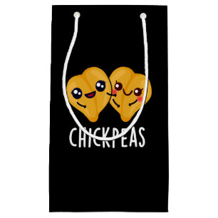 Chick Peas Funny Food Puff Dark BG Kleine Geschenktüte