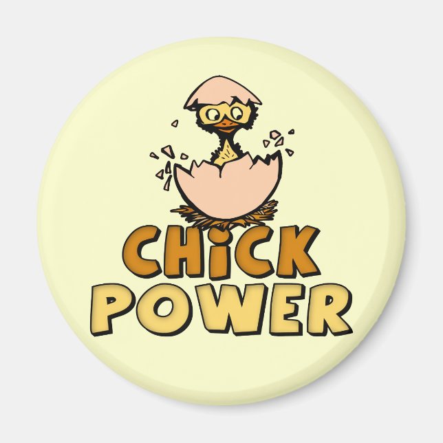 Chick Power T - Shirt und Geschenke für sie Magnet (Vorne)