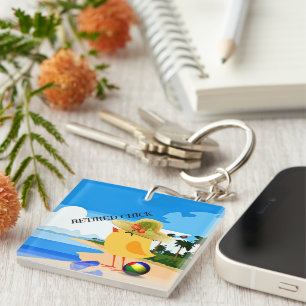 Chick retraité à la plage