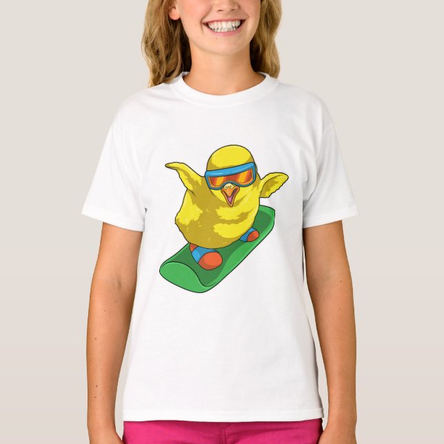 Chick Snowboarder Snowboard T-Shirt (Vorderseite)